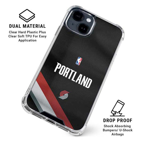 NBA Portland Trail Blazers Jersey iPhone 15 Clear Case